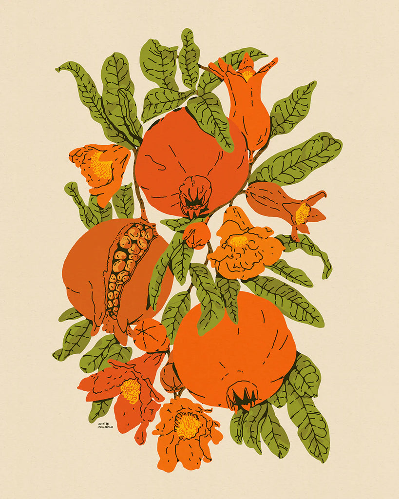 Abundance Pomegranate Art Print