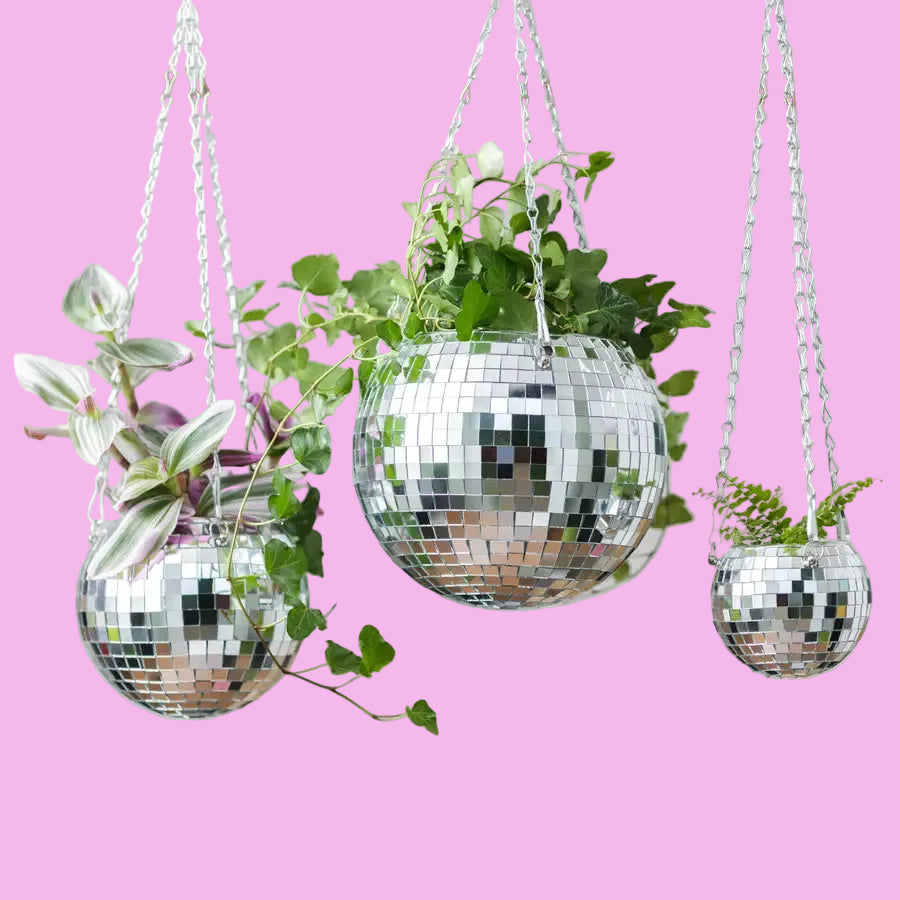 Disco Ball Hanging Planter (4in)
