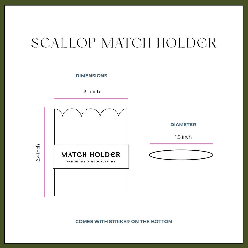 Scallop Match Pot with Match Striker
