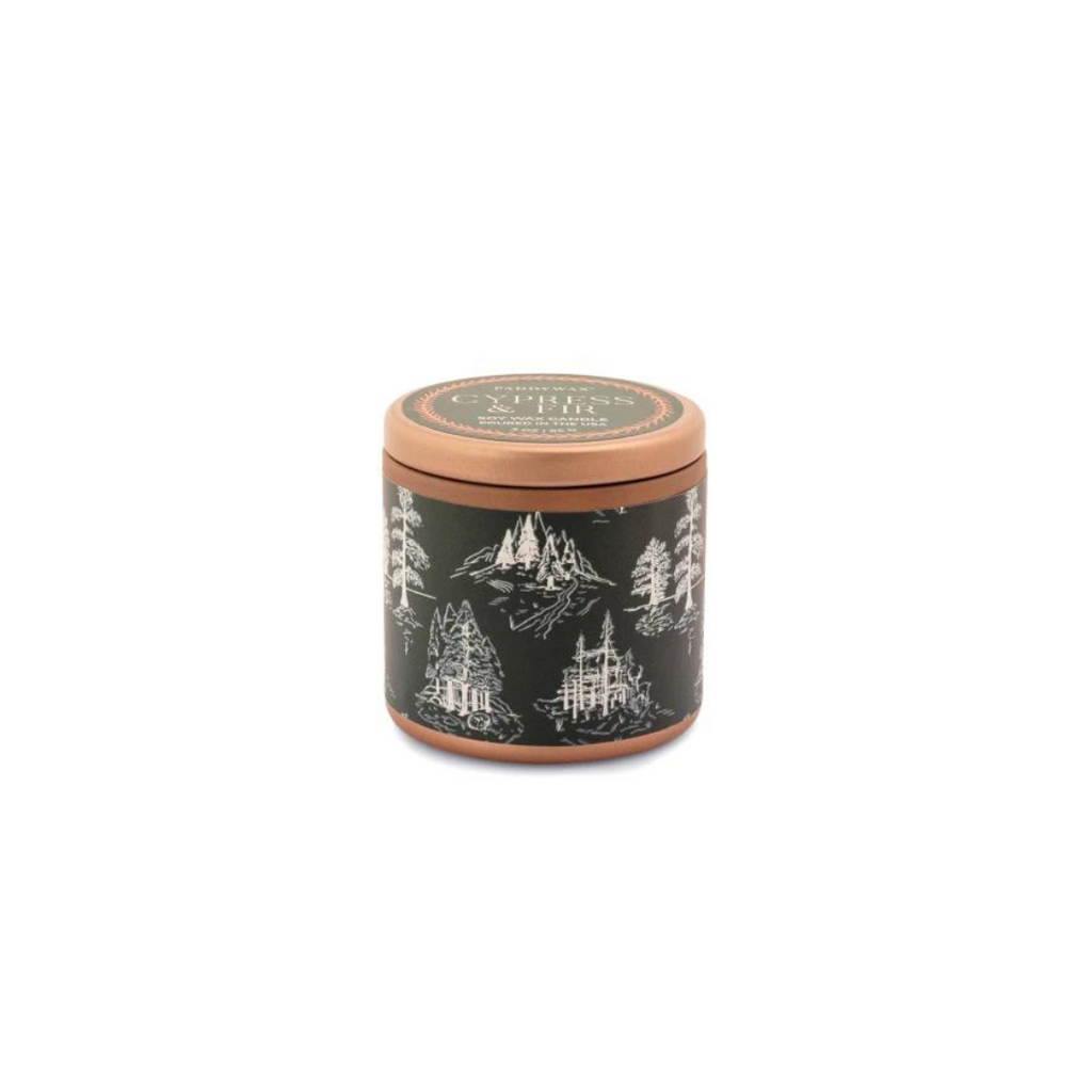 Cypress + Fir Copper Tin Candle (3 oz.)