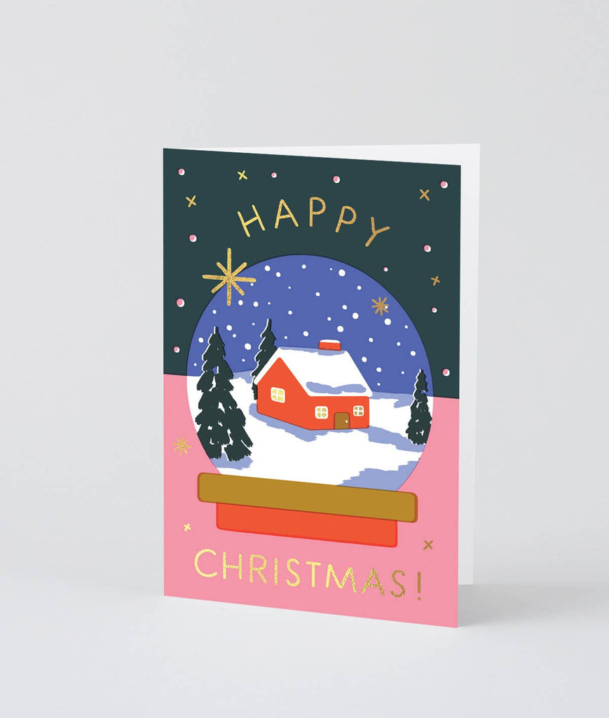 Happy Christmas Snow Globe Greeting Card