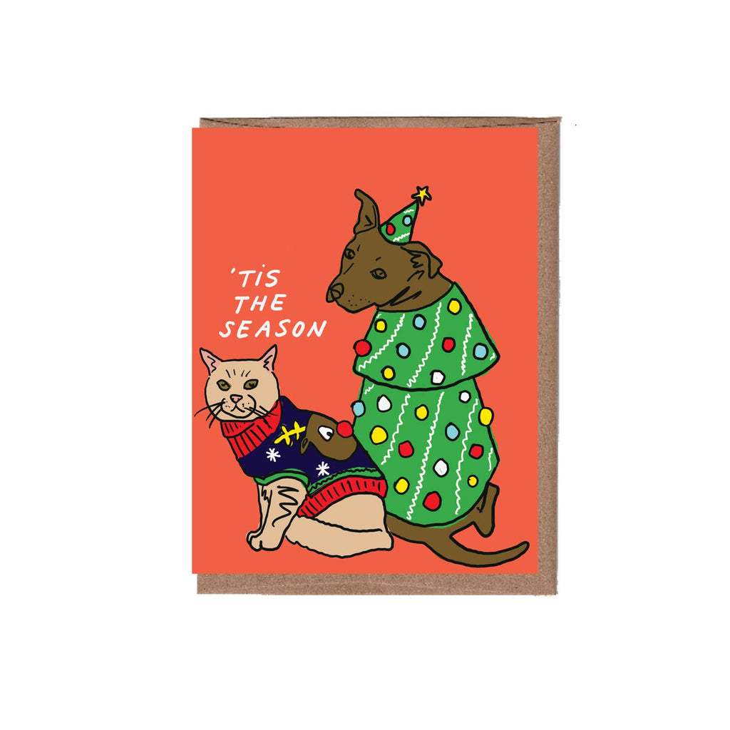 Pet Ugly Sweater Christmas Greeting Card