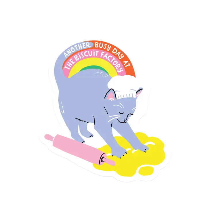 Biscuit Factory Kitty Clean Vinyl Sticker