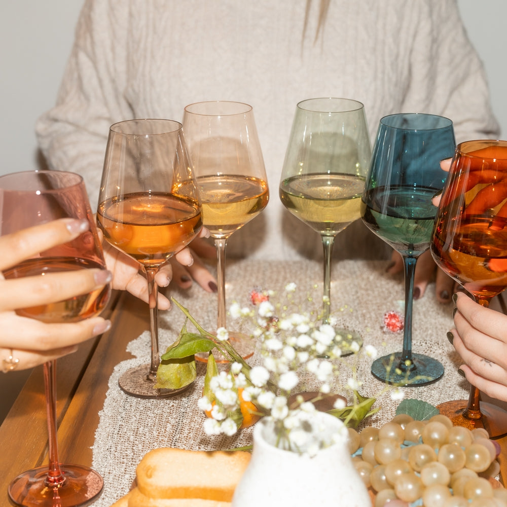 Multi-Colored Wine Glasses (Set of 6)