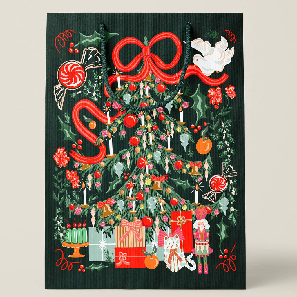 Jolly Christmas Tree Medium Paper Gift Bag