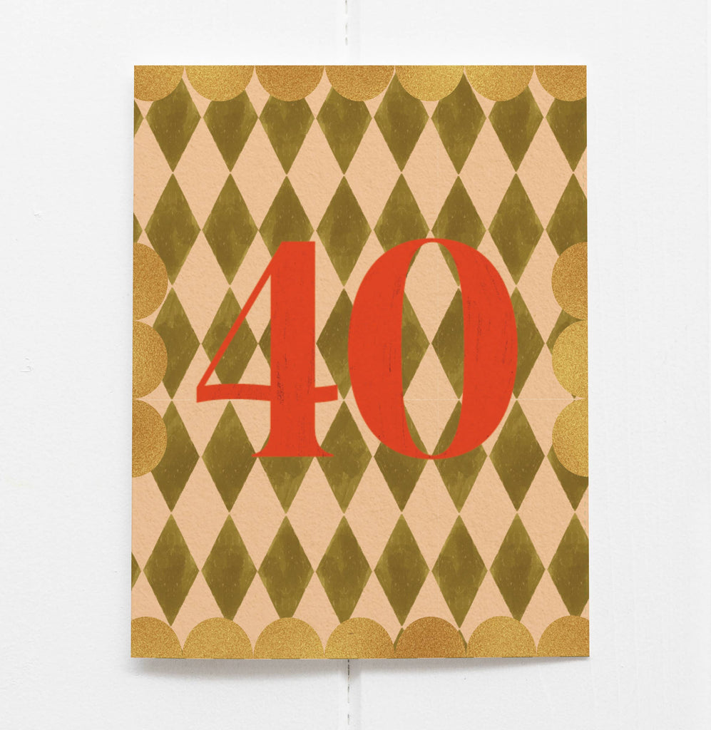 Happy Birthday 40 Card