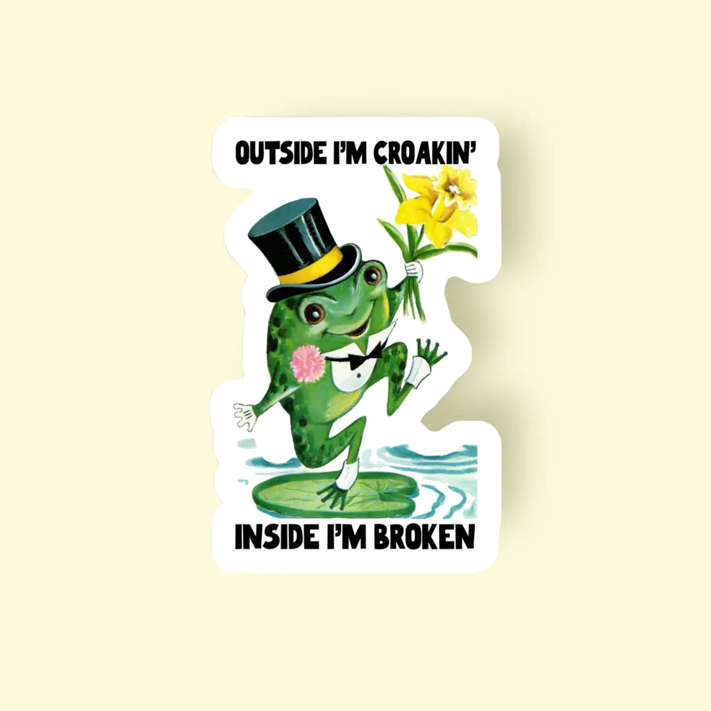Retro Frog Sticker