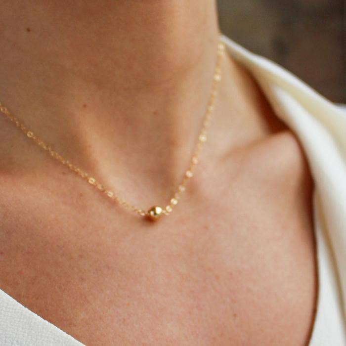 Gold Dust Solitaire Necklace