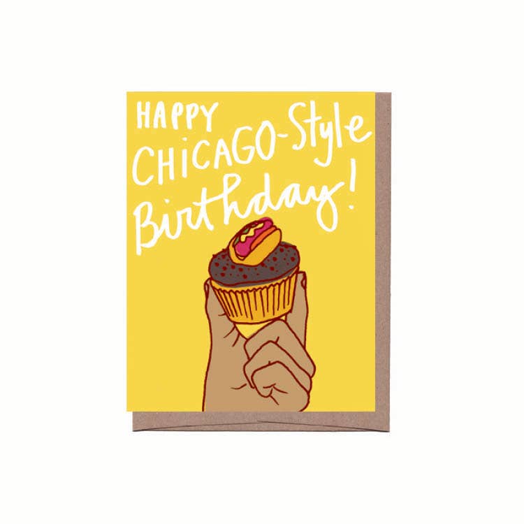 Chicago Cupcake Birthday Greeting Card