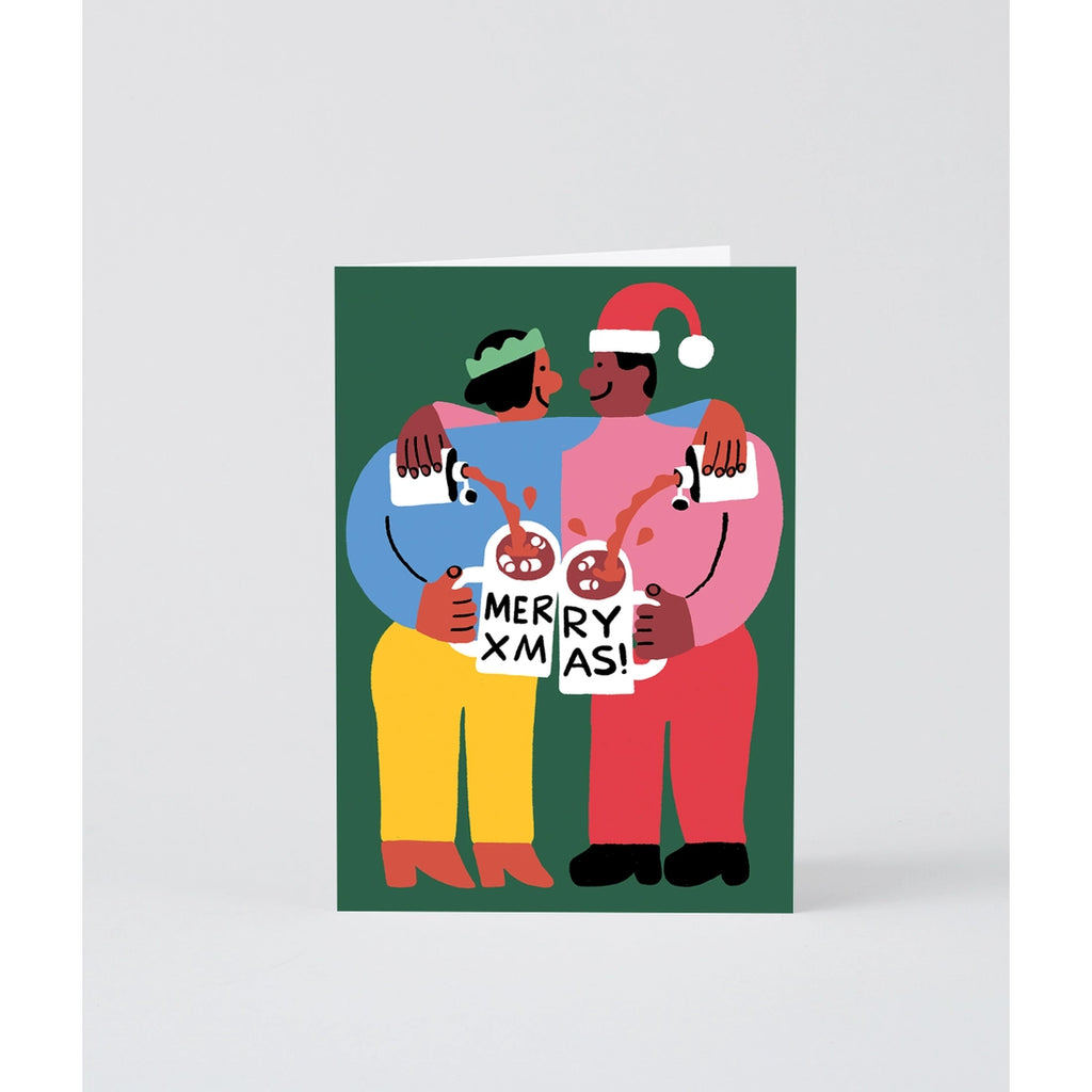 Xmas Tipple Embossed Holiday Greeting Card