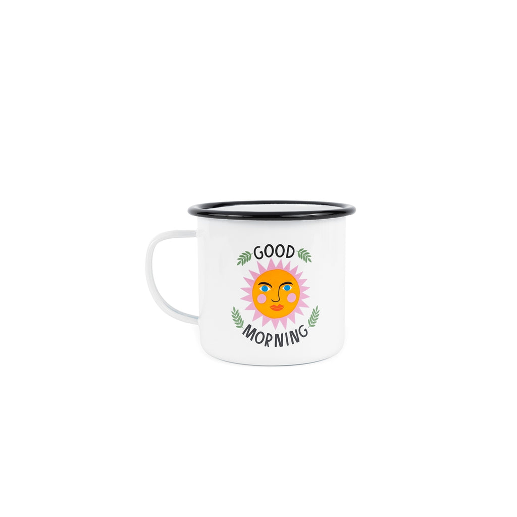 Good Morning Enamelware Coffee Mug