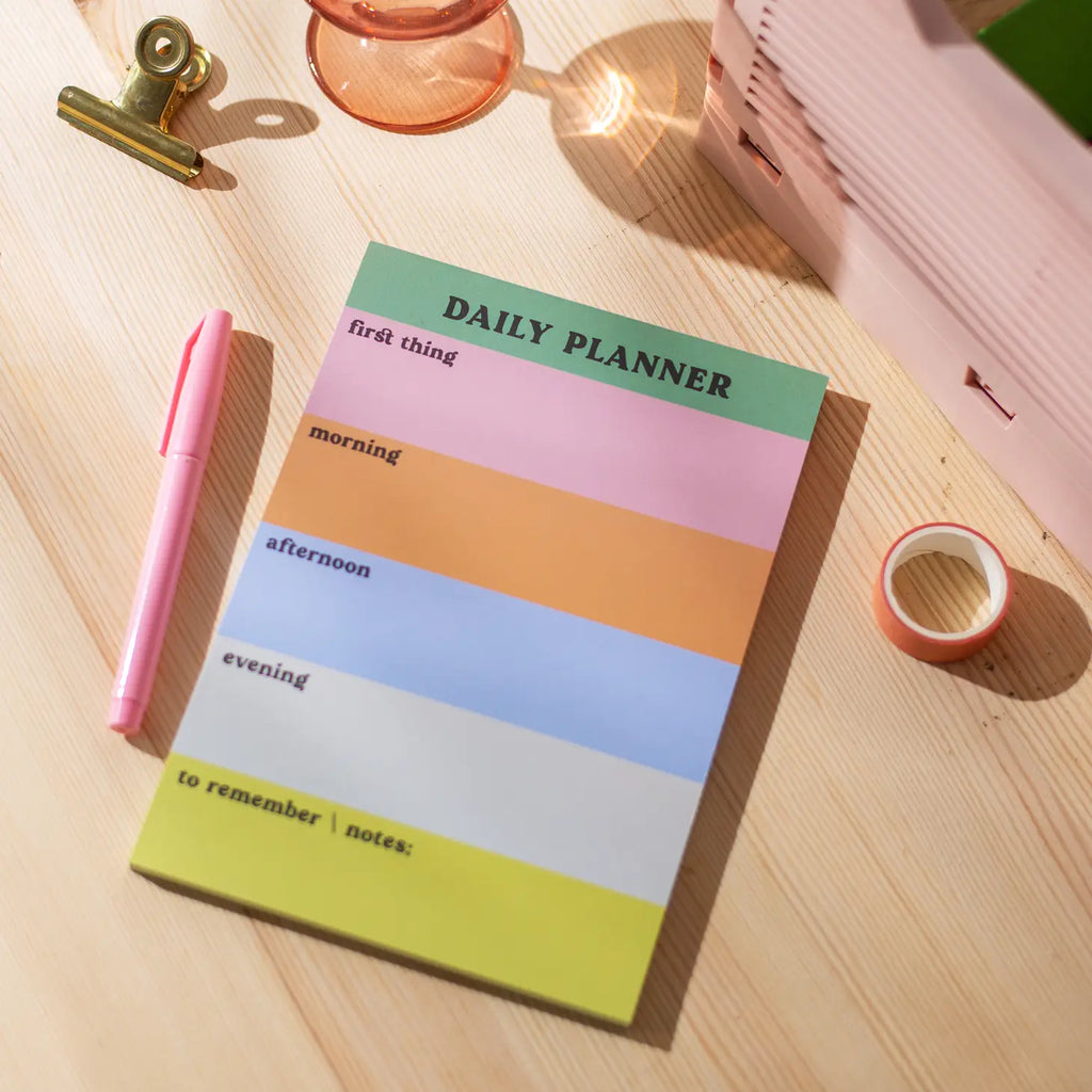 Rainbow Colour Block Daily Planner Pad