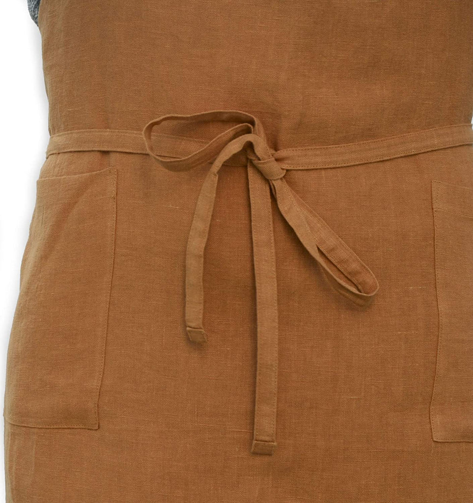 Linen Apron with Snap-On Towel