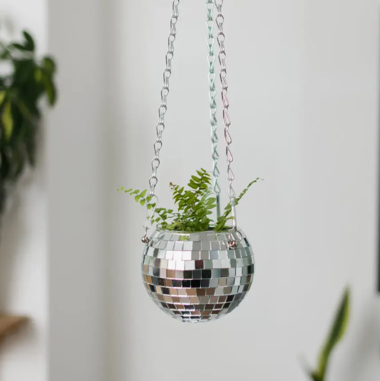 disco ball succulent planter Disco Ball Hanging Planter (4in)